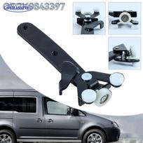 Kairės apatinės kreipiamosios vyrio apatinės pusės stumdomųjų durų ritinėlio svirties mechanizmas VW Caddy kėbului / MPV Pakeitimas 2K0843397 2K0 843 397 B