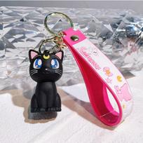 Anime Sailor Moon Raktų pakabukas Animacinis mielas katės figūrėlės Raktų pakabukas Marsas Jupiteris Merkurijus Kuprinė Automobilio raktų pakabukas Kalėdinės dovanos