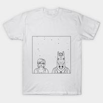 Men Black Print T-shirt Bojack Horseman - Nice While It Lasted No-Cut Transfer Paper Print Cotton Tshirt 4XL balta