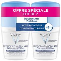 Vichy 48HR Mineral Deodorant Optimal Tolerance Roll-On - mineralinių dezodorantų rinkinys, 2 x 50 ml