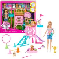 Barbie lėlė Stacie su šuniukų žaidimų aikštelės rinkiniu, HRM10