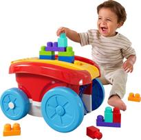 Mega Bloks karutis vežimėlis su kaladėlėmis, JFR30