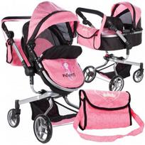 Lėlių vežimėlis su krepšiu Princess 2in1