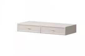 Wall Mounted Dressing Table Lorini - Cashmere / Gold Handles T-bar
