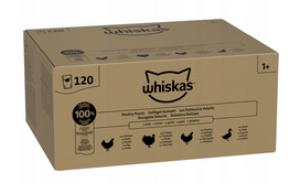 Whiskas Poultry Feast 120x85 g drėgno želė tipo suaugusių kačių ėdalo