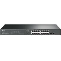 TP-Link TL-SG2218P tinklo komutatorius JetStream 16× Gigabit PoE+ 150 W 2× SFP VLAN QoS IGMP Snooping Juoda