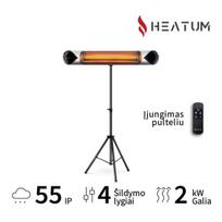 Infraraudonųjų spindulių šildytuvas Heatum H2000R CORE SILVER su trikoju stovu