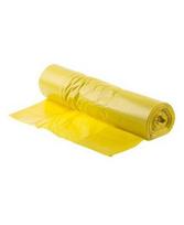 Šiukšlių maišai, 30 litrų, rulone 50 vnt., storis 8 µm, HDPE, geltonos sp.
