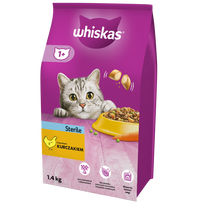 WHISKAS Sterile 3,8 kg - sausas ėdalas suaugusioms katėms po kastracijos, su gardžia vištiena