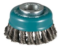 Makita D-73380 Cup Brush, Knotted Wire, 80 mm, X-LOCK