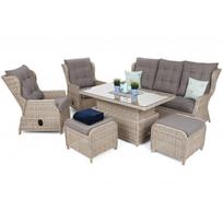 Lauko baldai MEMFIS su reguliuojamu stalu BEIGE/BEIGE MELANGE