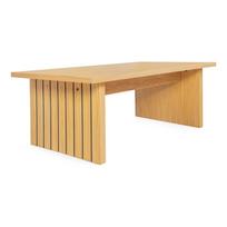 Kavos staliukas su natūralios spalvos ąžuolo dekoro stalviršiu 60x120 cm Stripe - Woodman