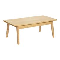 Kavos staliukas natūralios spalvos iš ąžuolo 60x120 cm Nice – Woodman