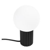Juodos spalvos stalinis šviestuvas (aukštis 19 cm) su stiklo gaubtu Orbital – Sollux
