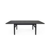Prailginamas valgomojo stalas su papildomu stalviršiu iš ąžuolo 90x180 cm Curved – Woodman