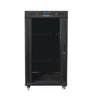 įrengimo Stovas 19" 22u 600x600 Black Lcd Glass Door Lanberg (flat Pack) V2