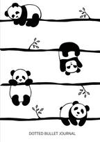 Cute Pandas - Dotted Bullet Journal: Medium A5 - 5.83X8.27
