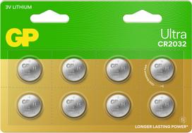 Gp Batteries GP - Ultra Lithium Cell Battery CR2032, 3V (8-pack)