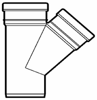 Lauko kanalizacijos trišakis Wavin, d , 200-110, 45*