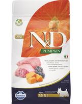 Sausas pašaras šunims FARMINA N&D PUMPKIN DOG Dry Lamb&Blueberry ADULT MINI 800g
