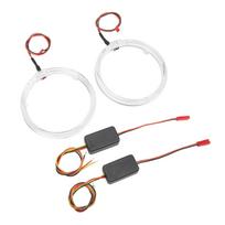 Poros 9–36V LED Angel Eyes priekinio žibinto signalinė lemputė Halo žiedai Baltos gintarinės dviejų spalvų dekoratyviniai automobiliui 110mm 4,33 colio