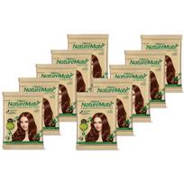 Nisha Nature Mate Henna Hair Color Powder 10g Sachet X Pack of 10 Natural Brown, Ammonia Free, Long-Lasting