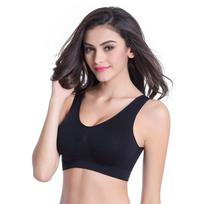 Besiūlės belaidės sportinės liemenėlės moterims, didelio dydžio 5XL 6XL 7XL Bralette Push Up Didelio dydžio Patogūs prakaitą sugeriantys apatiniai S balta