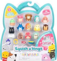 SQUISHMALLOWS SQUISH-A-LONGS kolekcinės figūrėlės, 14 vnt., 2,5 cm