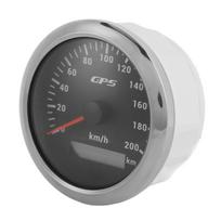 3,3 colio GPS spidometras 0–200 km/h greičio matuoklis su foniniu apšvietimu IP67 atsparus vandeniui automobiliui, jūrų laivui, jachtai Juodas ciferblatas juoda