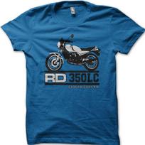 Skysčiu aušinami „Yamaha RD350“ motociklų motociklininkų retro stiliaus marškinėliai su spauda 9045 XL