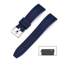 Aukščiausios klasės vulkanizuotos FKM guminės laikrodžio apyrankės 20 mm 22 mm 24 mm greitai atsegamos laikrodžio apyrankės 24mm mėlyna