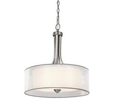 Kichler KL-LACEY-P-L-AP - Pakabinama liustra LACEY su grandine 4xE27/60W/230V matinio chromo apdaila