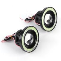30W Atsparus vandeniui LED Rūko Žibintas Žalias Žiedas COB Dienos Važiavimo Žibintas Automobilio Modifikavimo Dalys 89mm
