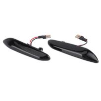 Fender Turn Signal Light 3000K Amber LED Side Marker Smoked Lens Fit for E60 E61 E90 E91 E81 E82 E88 E46 X3 X1