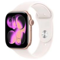 Apple Watch Series 11 (2025) GPS 46mm Rose Gold aliuminio korpusas, Light Blush sporto dirželis S/M ES MEV64 | 195950463651