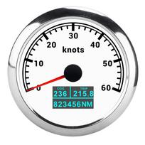 3 viename GPS spidometras COG TRIP ekranas 60 mazgų IP67 atsparus vandeniui automobiliams, sunkvežimiams, valtimsBaltas ciferblatas
