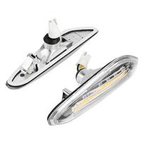LED dinaminės tekėjančios šviesos šoninio posūkio rodiklių pora, tinkama E90 E91 E92 E93 E60 E87 E82 E46Baltas balta