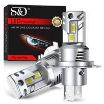 2 vnt. H4 LED priekinių žibintų lemputės Canbus Aukštos ir žemos šviesos srovė 30000LM Automobilio Motociklo Žibintai CSP Turbo LED Diodinės Lempos Auto Moto Priekinio Žibinto Plug&Play 6000K Baltos H4/9003/HB2 Hi/Lo