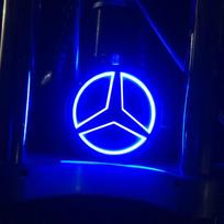 1 vnt. 9,5 cm ABS LED šviesos automobilio ženklelis Galinės bagažinės emblema Priedai Mercedes Benz S350 S300L S A B C E klasės GLA GLK