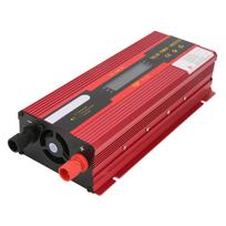 Raudonas Galios Keitiklis DC12V 24V Įėjimas į Lizdus 3000W Pikinė Galia 8 Apsaugos su LCD Ekranu