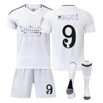 Paaugliams Vaikams Suaugusiems Futbolo Apranga Sportinio Treniruočių Džersio Rinkinys Su Kojinėmis 24/25 Real Madrid Namų #9Mbappé 16