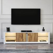 TV staliukas Asir Aydos, 180x45x35 cm, baltas