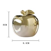 Nordic Creative Plated Gold Apple Ceramic Statue Luxury Home Decor Fruit Figurine Crafts Living Dining Room Tabletop Ornament auksas