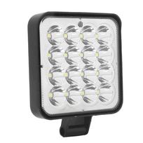 48W 16 LED kvadratinis darbinis žibintas, ryškus IP67 atsparus vandeniui žibintas automobiliui, motociklui, sunkvežimiui, valčiai