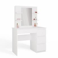Elegantiškas 2 dalių baltas makiažo staliukas & rašomasis stalas rinkinys TopEshop