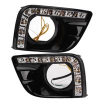 1 Set DRL Daytime Running Lights Car LED Fog Head Lamp 3 Colors Replacement for PRADO 2010‑2013