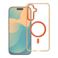 FRAME CLEAR HYBRID MAG COVER compatible with MagSafe for SAMSUNG S26 Edge, hermes orange