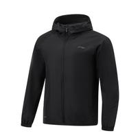 Li-Ning Windproof And Water-Resistant Hooded Windbreaker With Logo Men Outerwear AFDW079-3 3XL black