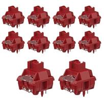10XTTC V2 RGB Silent Linear Mechanical Keyboard Switches Prelubricated Double Silent Structure for MX Housing Keycaps raudona