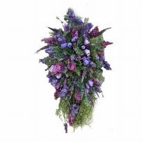 Durų dekoracija Gėlių vainikas Sodas Namai Biuras Violetinė 60*40*7cm